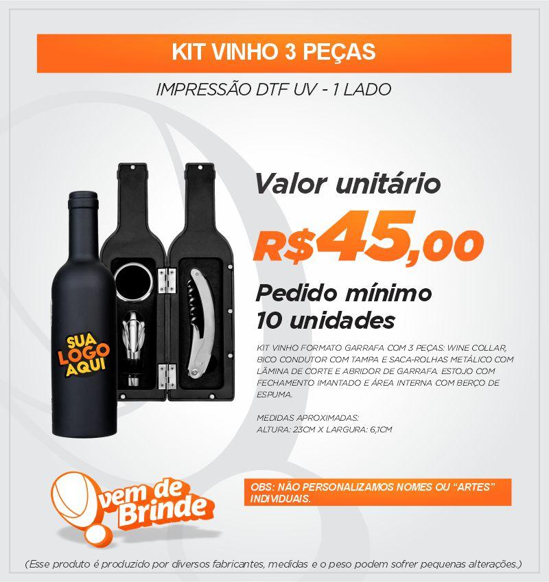 KIT VINHO 3 PEÇAS
