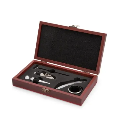 Kit Vinho 5 Peças em Estojo MDF