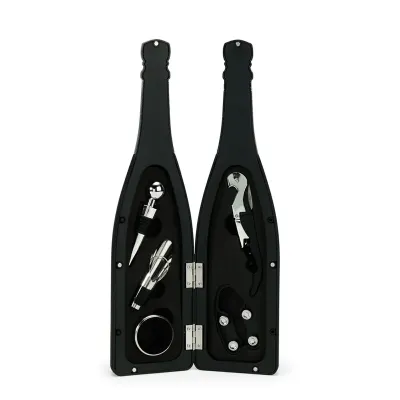 Kit Vinho 5 Pecas Formato Garrafa