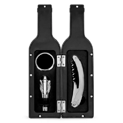 Kit Vinho Garrafa 3 Pecas