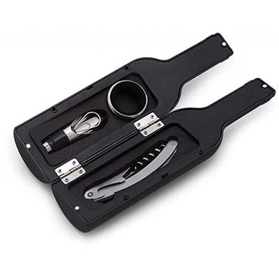 Kit Vinho Personalizado Com Estojo em Formato de Garrafa