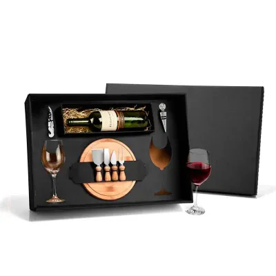 Kit Vinho + Tábua de queijo 9 peças