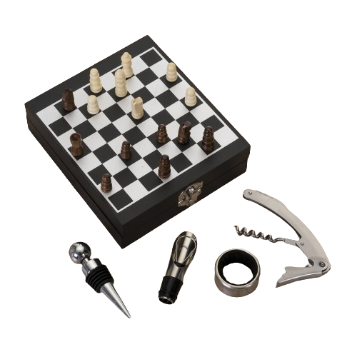 Kit Vinho Xadrez 4 peças / Ch-0726kv