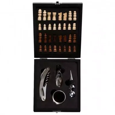 Kit Vinho Xadrez 4 Pecas Personalizado