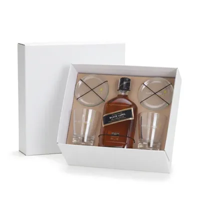 Kit Whisky Com Copo e Porta Copo Kw122