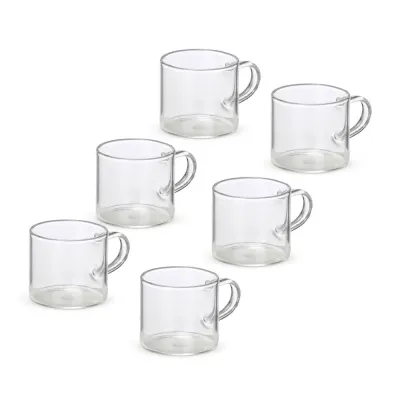 Kit Xicaras de Vidro 6 Pecas