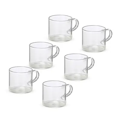 Kit Xícaras de Vidro 6 Peças