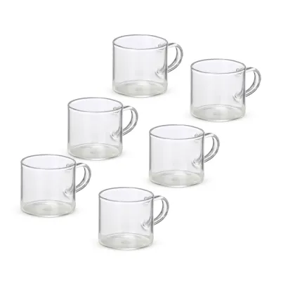 Kit Xicaras de Vidro 6 Pecas