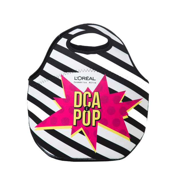Lancheira térmica confeccionada em Neoprene de 3mm - H2M Brindes