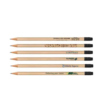 Lápis Personalizados Madeira Reflorestada Natural