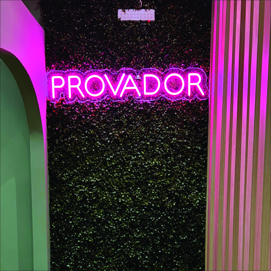 Led neon provador para sinalização moderna
