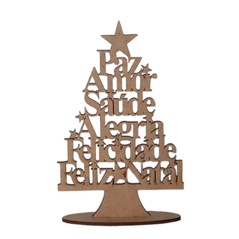 Lembrancinhas Árvore 15 cm De Natal Com Palavras