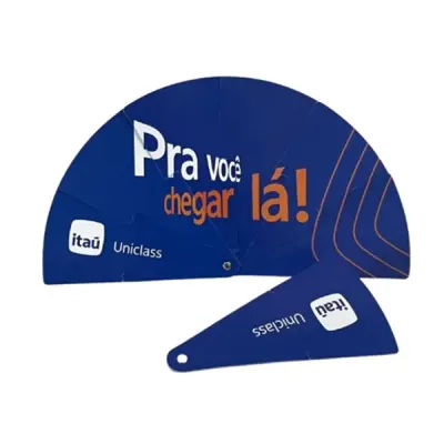 Leque retrátil em couché