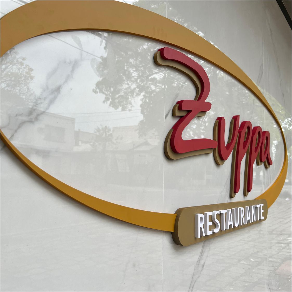 Letra caixa 3D Restaurante Zuppa