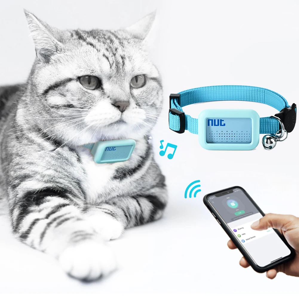 Localizador GPS Impermeável para Pets com Bluetooth, Coleira Anti-Fuga, Rastreador Inteligente Leve para Cães e Gatos