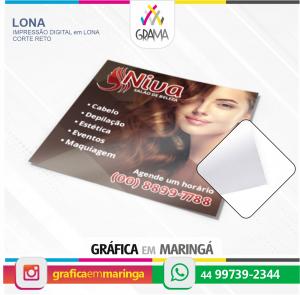 Lona (apenas impressão) Lona 280g 4x0 cor Brilho Refile