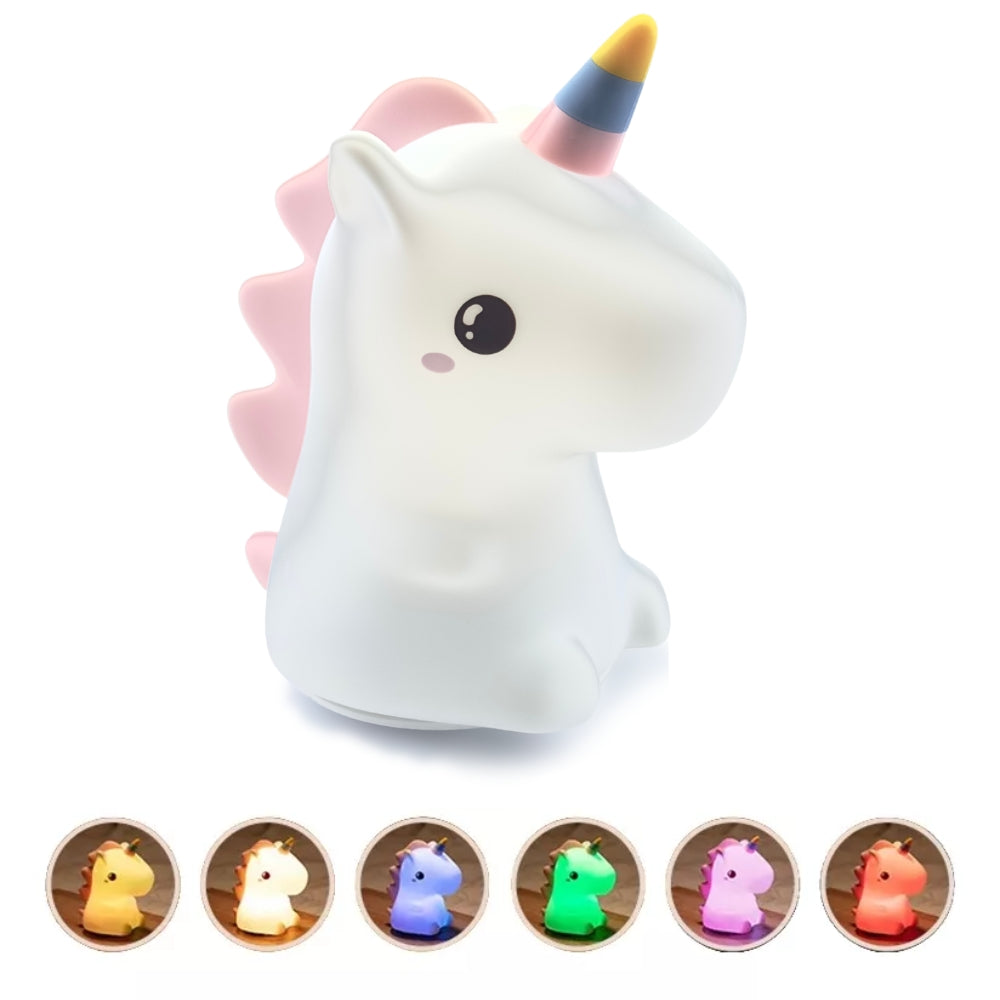 Luminária Unicornio Silicone Touch LED - Recarregavel via usb