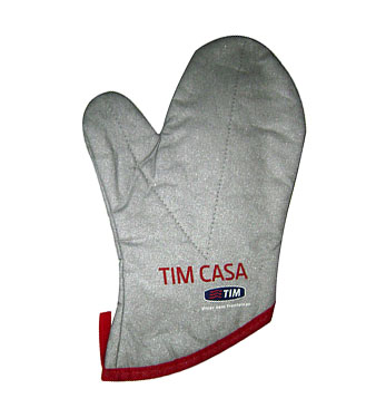 Luva Térmica Forno & Fogão confeccionada em tecido metalizado com manta térmica 250gr/m2.