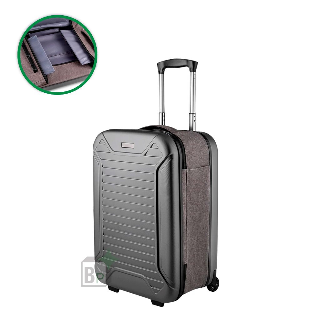 Mala de Viagem Pequena 43L Cinza Personalizado