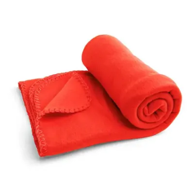 Manta em tecido polar vermelho