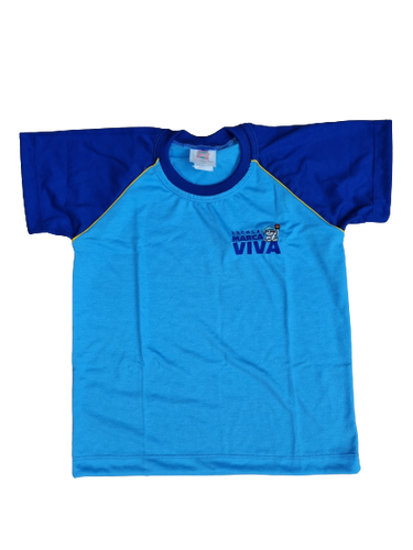 Marca Viva - Camisa Manga Ragla Azul