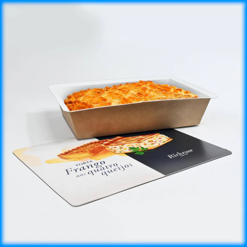 Marmita Fundo Kraft Selada com Tampa Personalizada 600ml - 640 unidades
