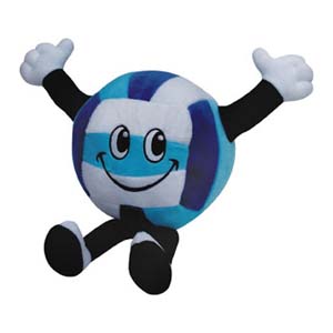 Mascote de pelúcia bola Ações Sociais Reunidas.
