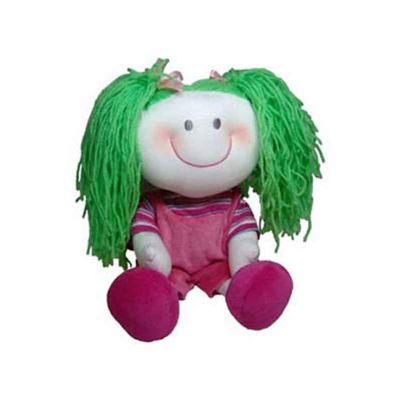 Mascote de pelúcia da série As Cabeludas - Gabriela.