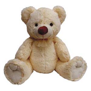 Mascote de pelúcia da série Fofis Bears - Urso Bege.