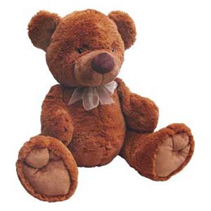 Mascote de pelúcia da série Fofis Bears - Urso Marrom.