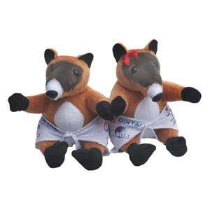 Mascotes de pelúcia Babys Quatis Dixtal.