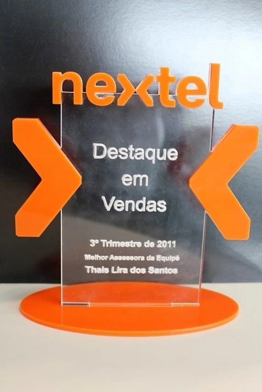 Medalha de acrílico quadrada