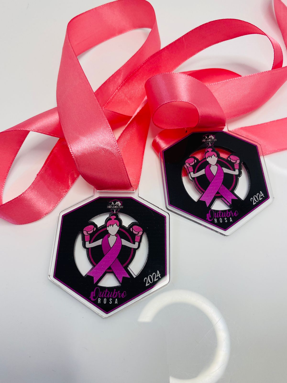 Medalha em Acrílico Com Impressão UV e Fita Simples 3 - FM TROFÉUS - Troféus e medalhas personalizados