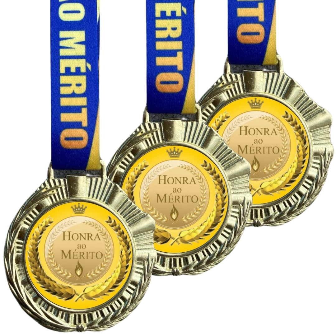 Medalha em Metal Adesivada em impressão UV