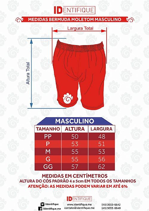 Bermuda de Moletom/ Moletinho - Masculino Personalizada — foto 2