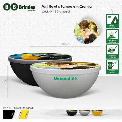 Mini Bowl Standard Com Tampa em Cromia