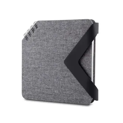 Mini caderno com capa em RPET cinza