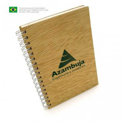 Mini Caderno de Madeira