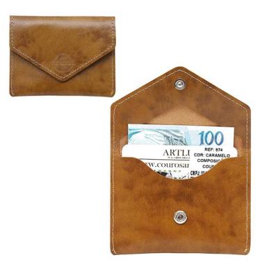 Mini Carteira Slim em Couro Estilo Envelope