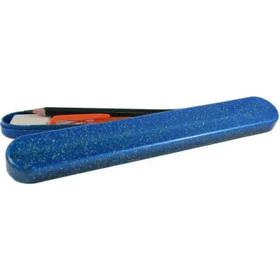 Mini Estojo Fibra Madeira Azul