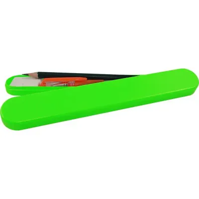Mini Estojo Verde Neon Plastico