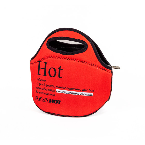 Mini lancheira confeccionada em neoprene - H2M Brindes