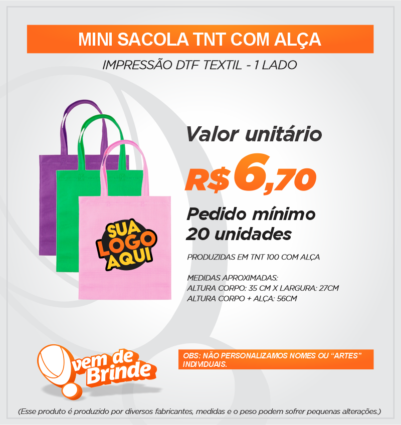 Mini Sacola TNT com Alça