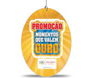 Móbile Oval em PVC Branco Premium 0,50mm 4x0 - 10 unidades