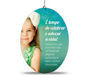 Móbile Oval em PVC Branco Premium 0,50mm 4x0 - 100 unidades