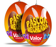 Móbile Oval em PVC Branco Premium 0,50mm 4x4 - 50 unidades