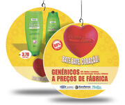 Móbile Redondo em PVC Branco Premium 0,50mm 290x290mm 4x4 - 50 unidades