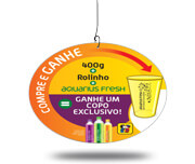 Móbile Redondo em PVC Branco Premium 0,50mm 4x0 - 10 unidades