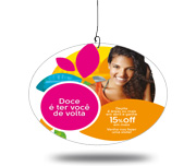 Móbile Redondo em PVC Branco Premium 0,50mm 4x0 - 2 unidades