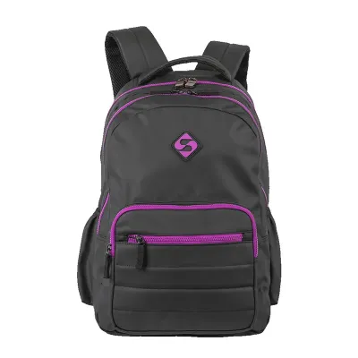 Mochila 2 Compartimentos Sestini College Hydroblock - Preto e Roxo